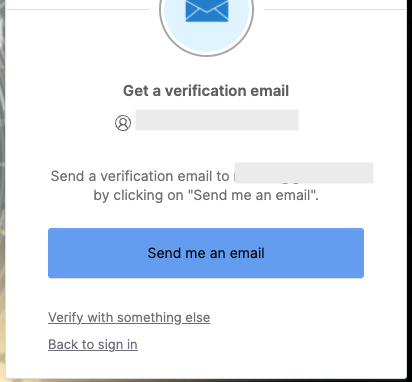 Get a verification email