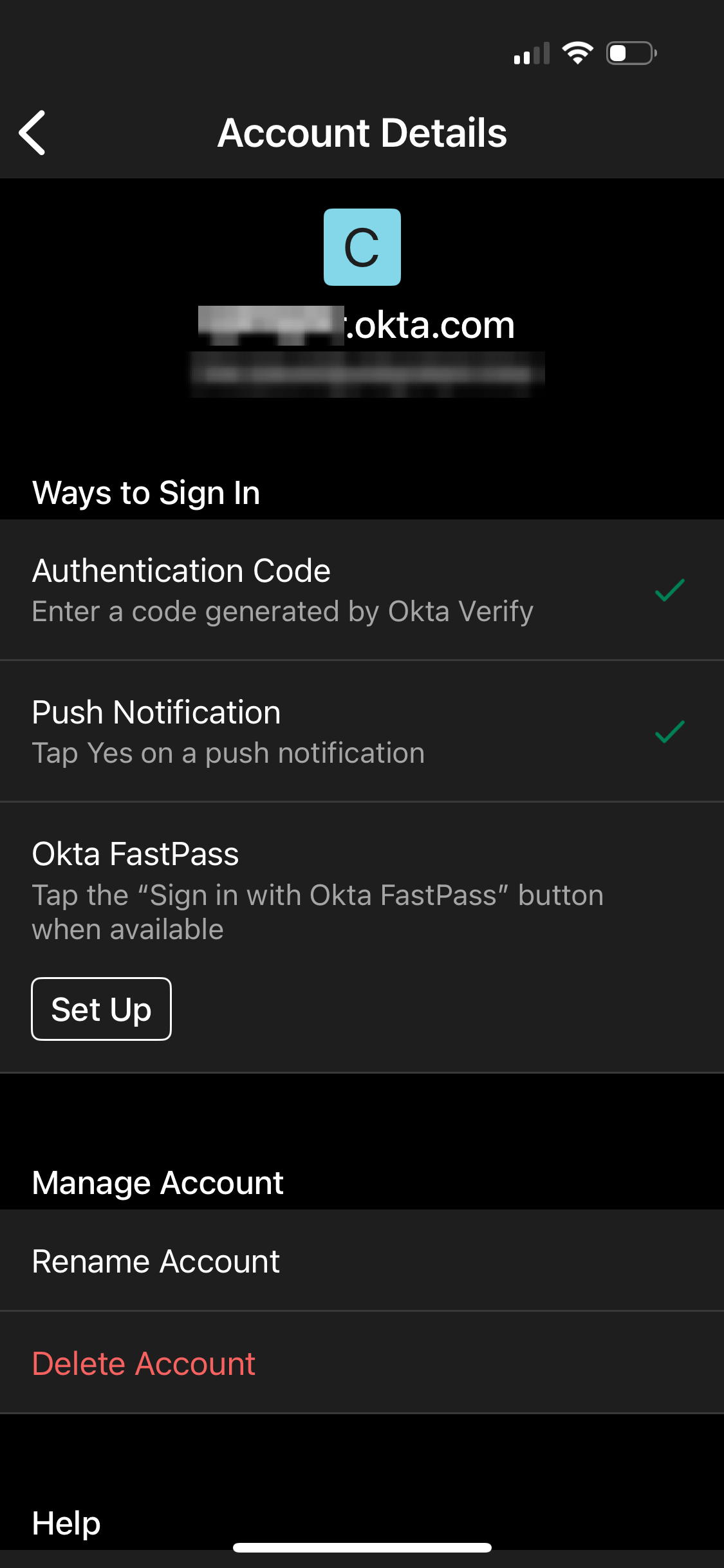 Account Details