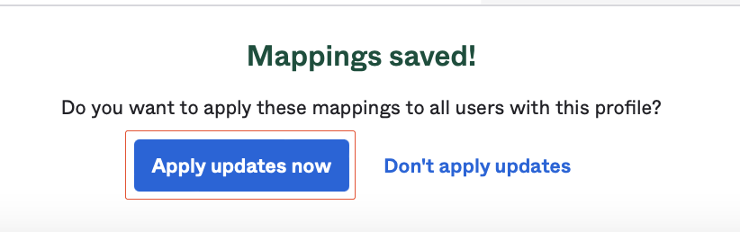 "Apply updates now" button
