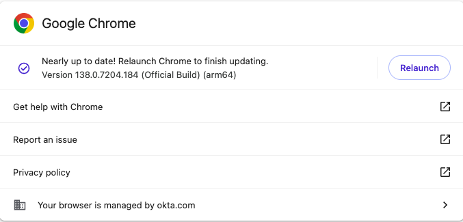 Relaunch Chrome