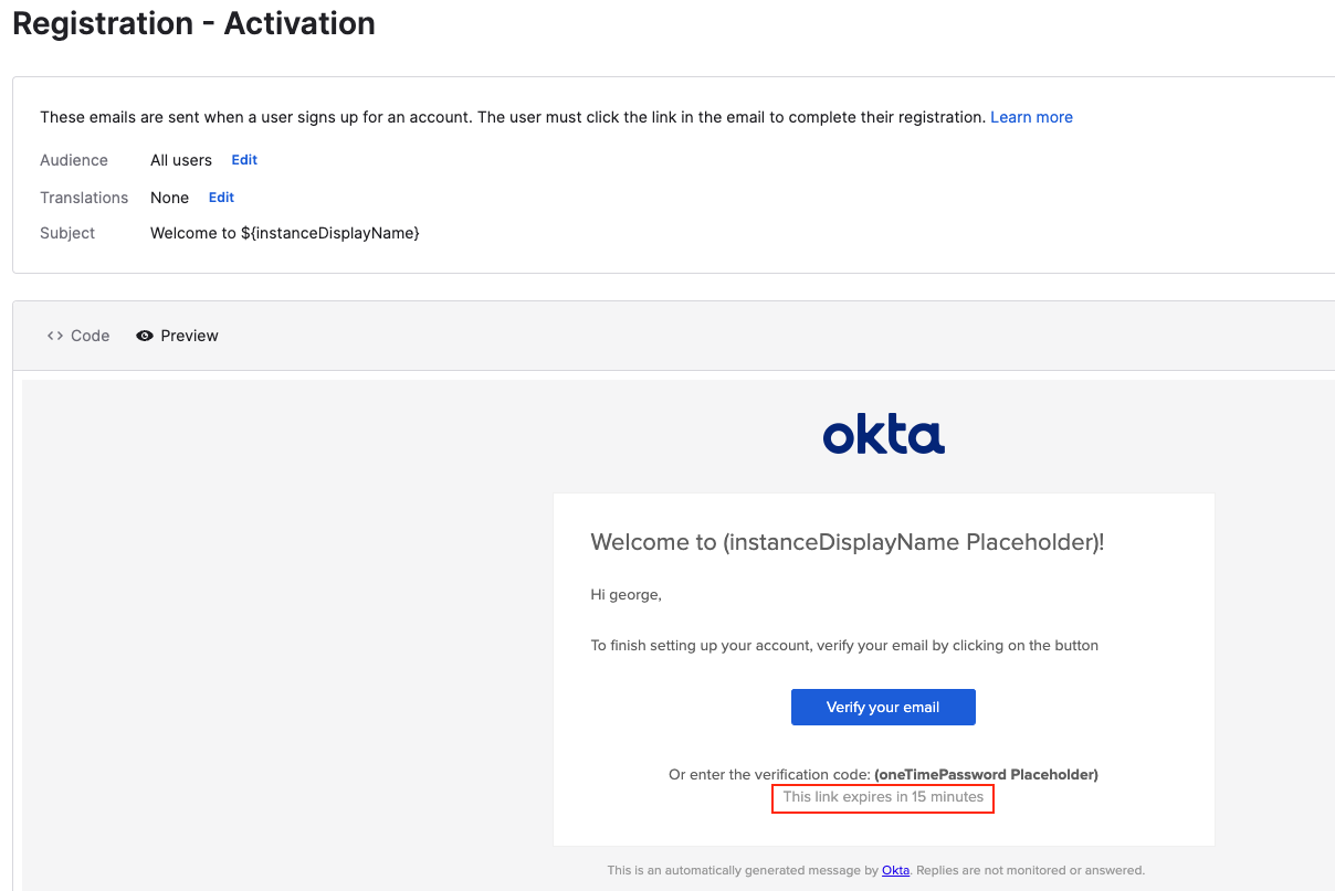 Registration - Activation