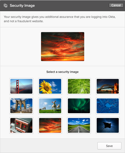 Security Image from User Dashboard