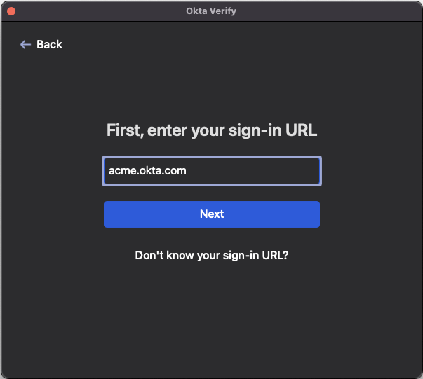 Pre-populated sign-in URL