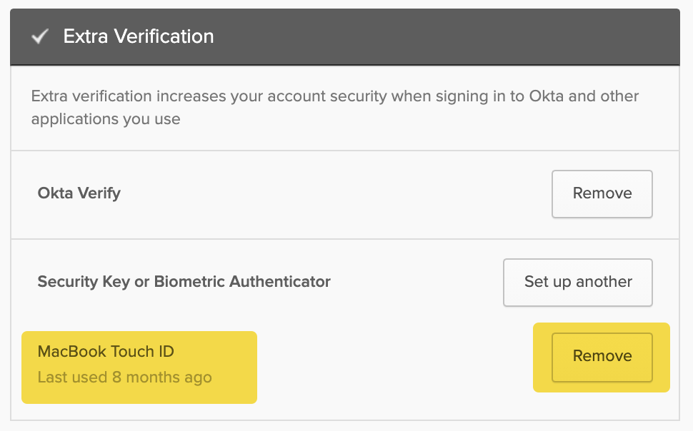 extra verification