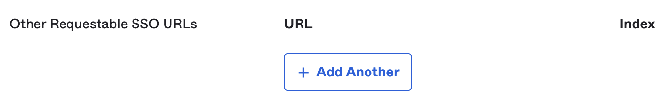 Other Requestable SSO URLs