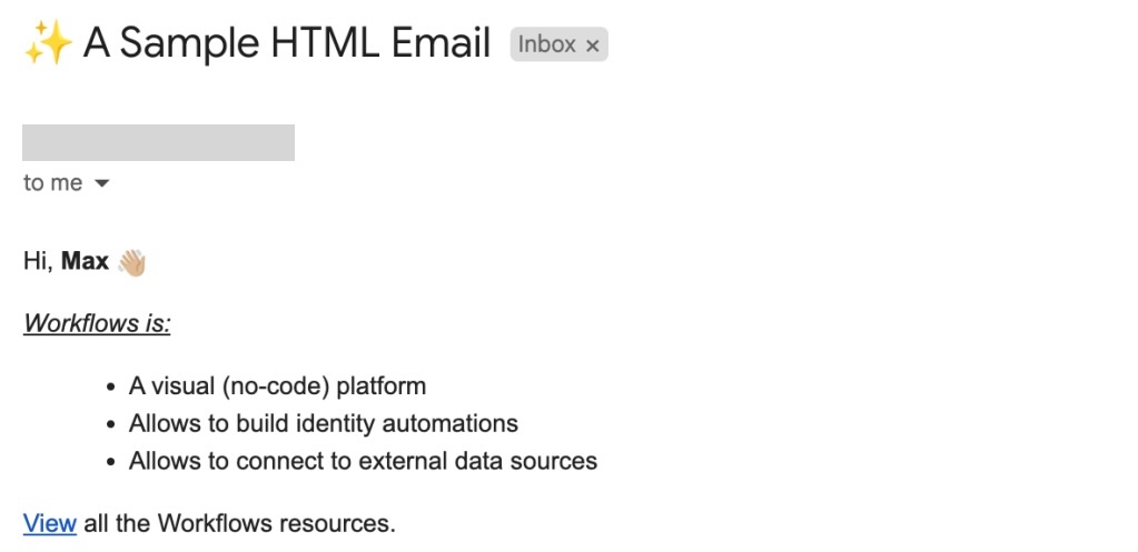 HTML email