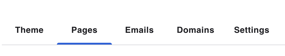 "Pages" tab