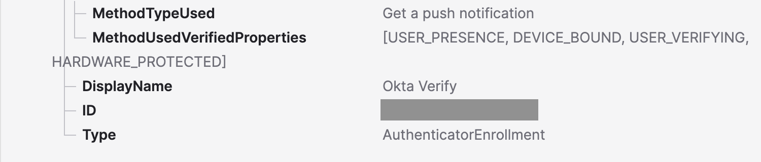 Okta Verify Push notification event
