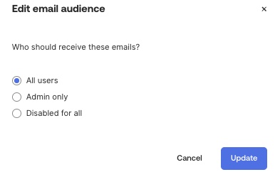 All users option