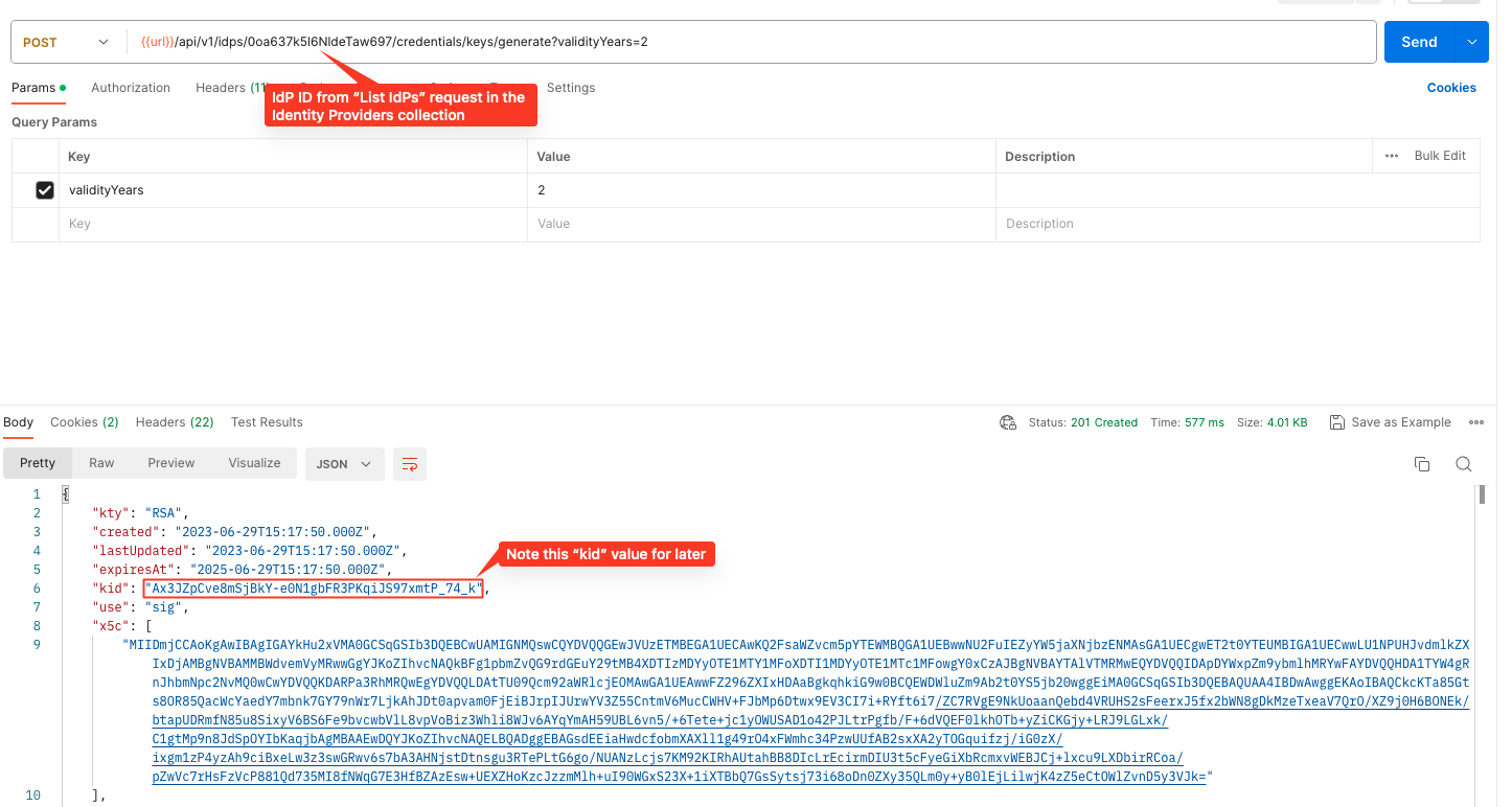 Kid value being generated