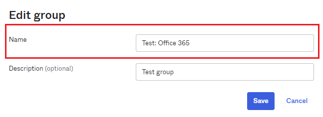 Edit group