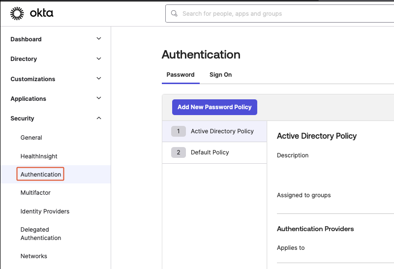 Unable to Log Into Okta Using Temporary Active Directory Password