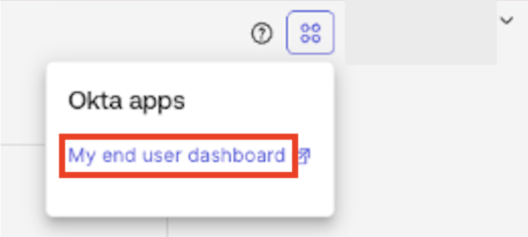 My end user dashboard