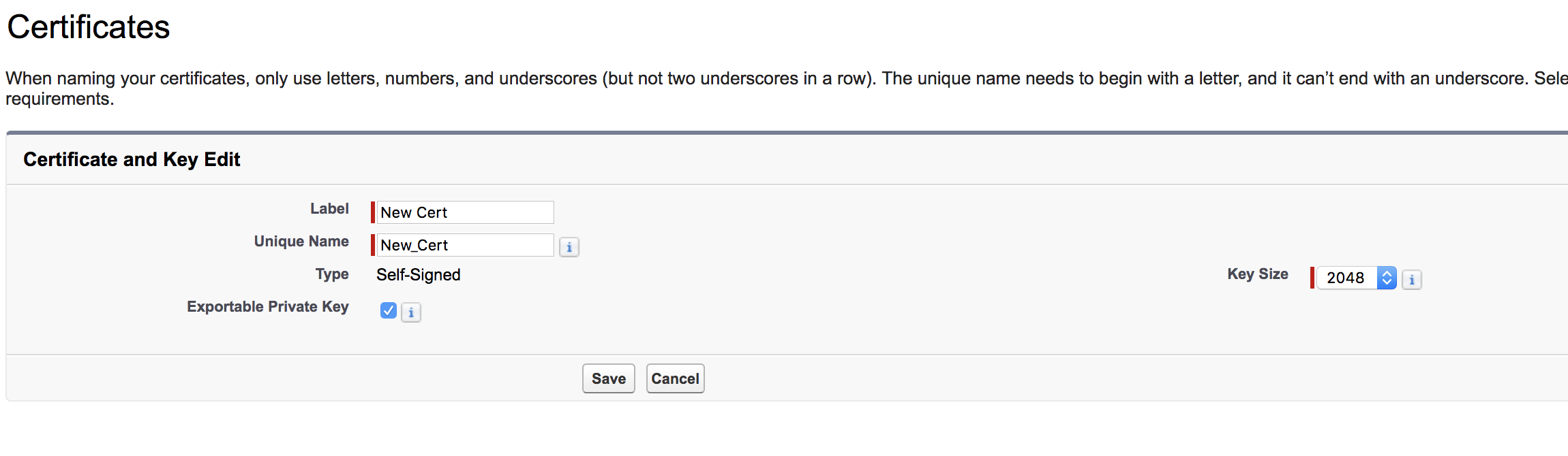 create a self-signed certificate