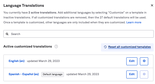 Language Translations
