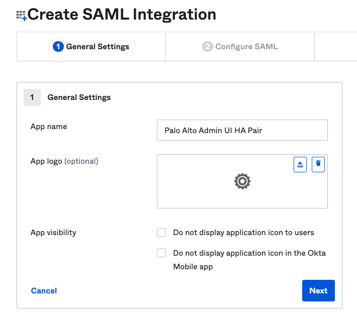 Create SAML integration