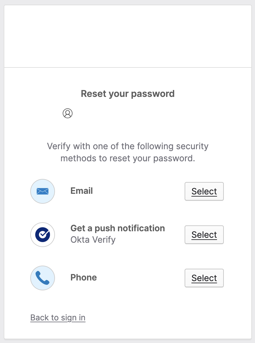 Account recovery options