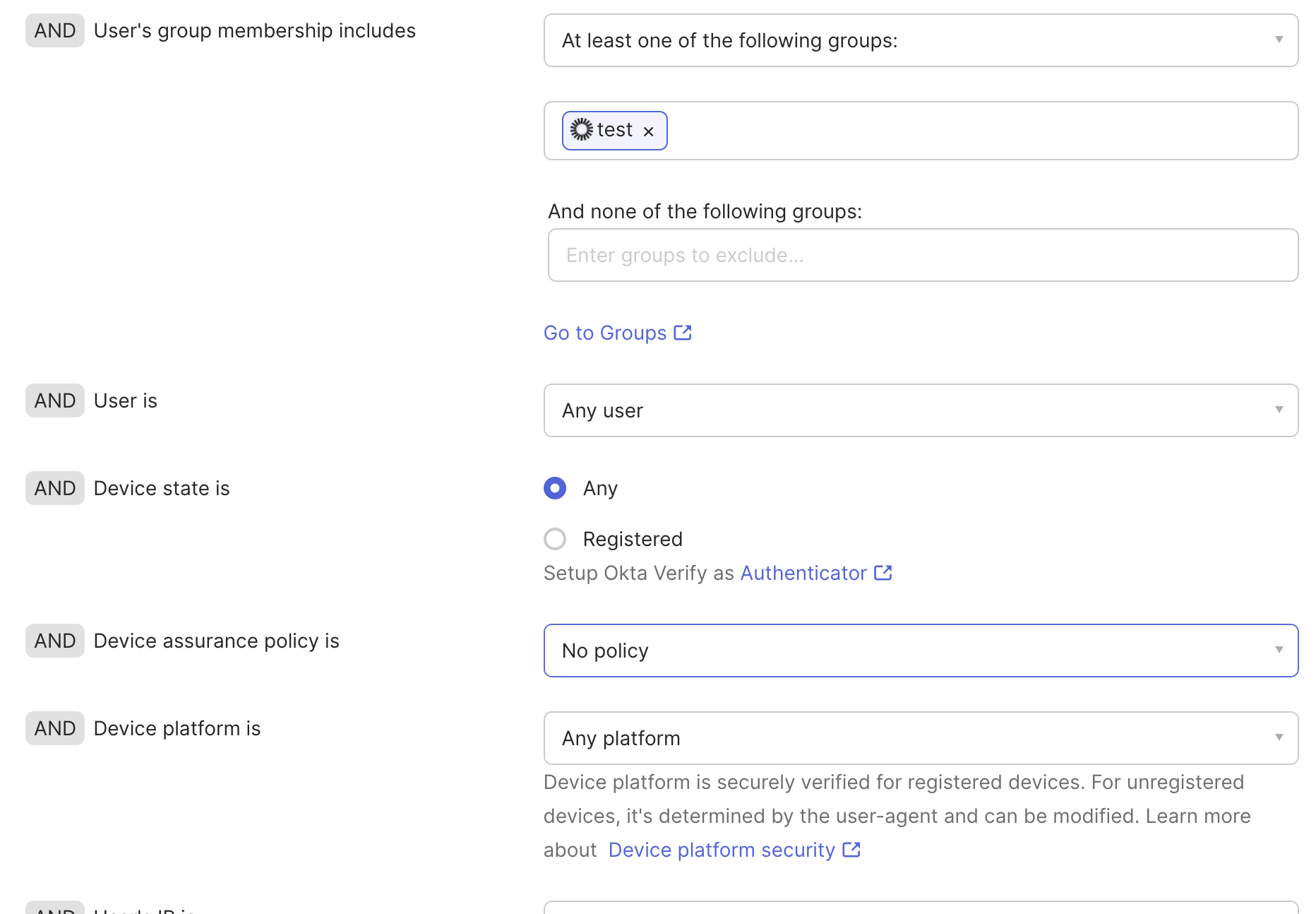 Authentication Policy