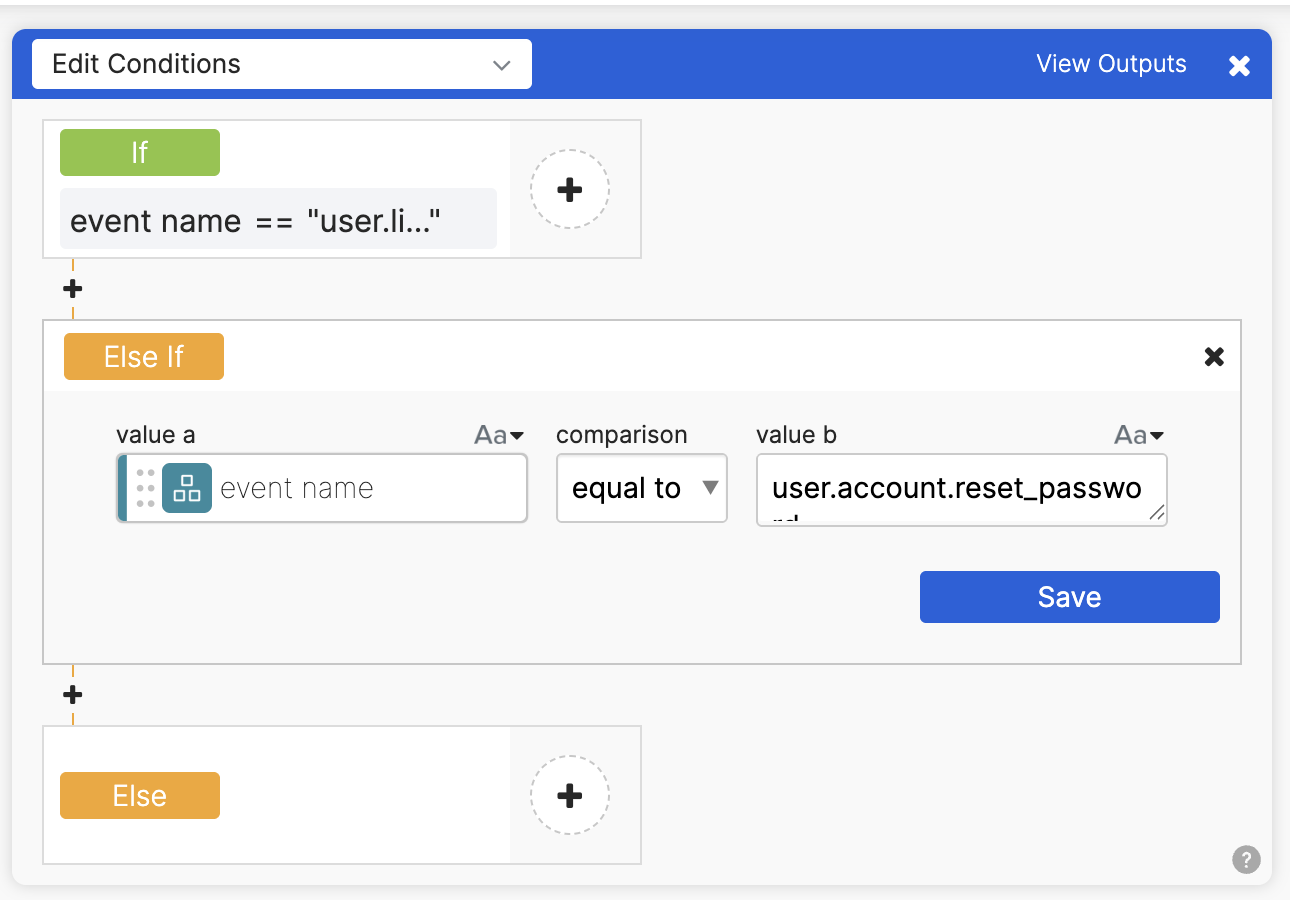 Checking for event type