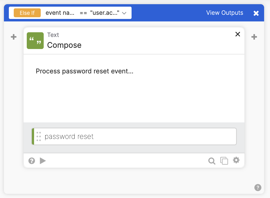 Password reset branch