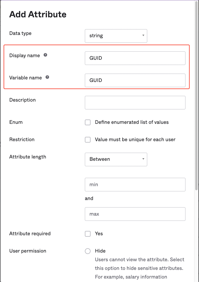 Add attribute