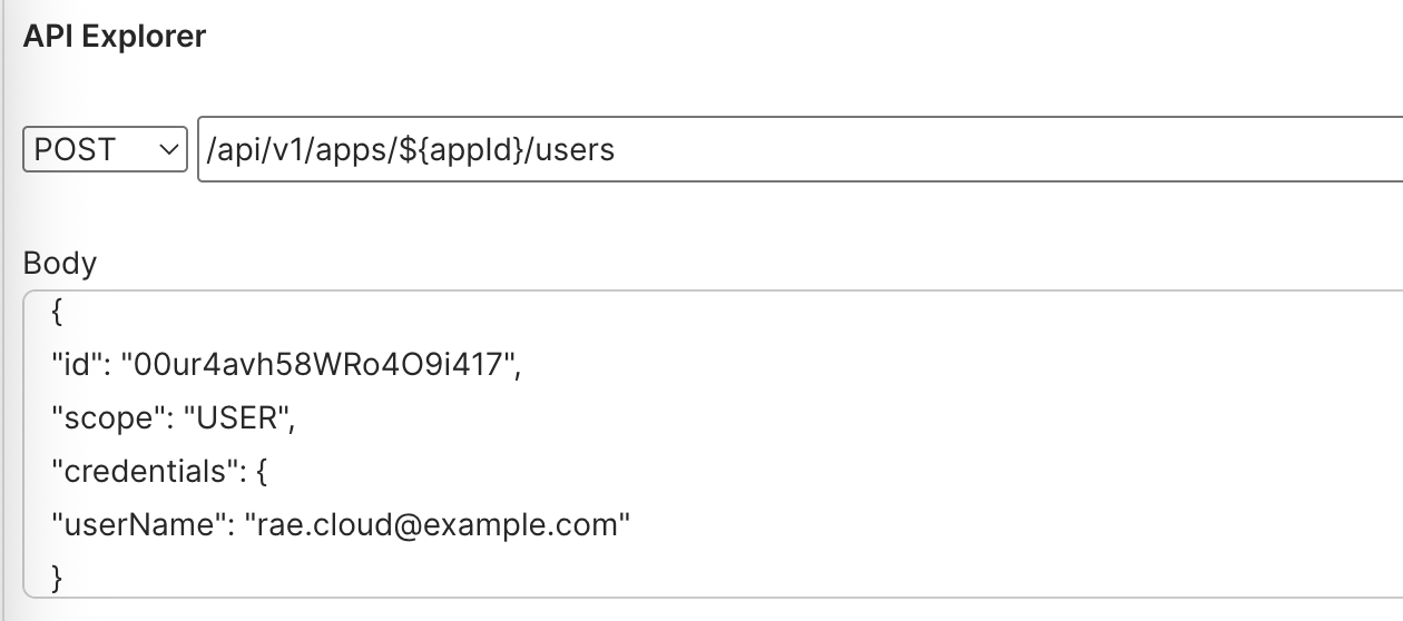 API explorer