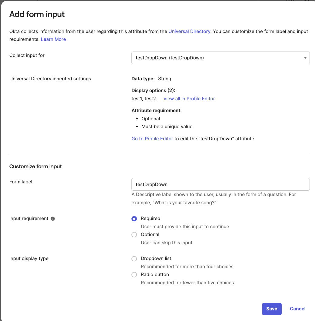 form input