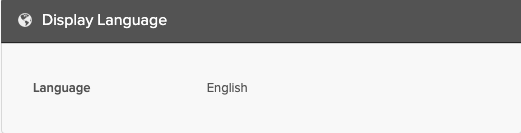 language selected by user