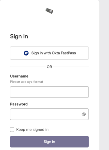Okta Sign in Widget