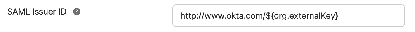 SAML Issuer ID