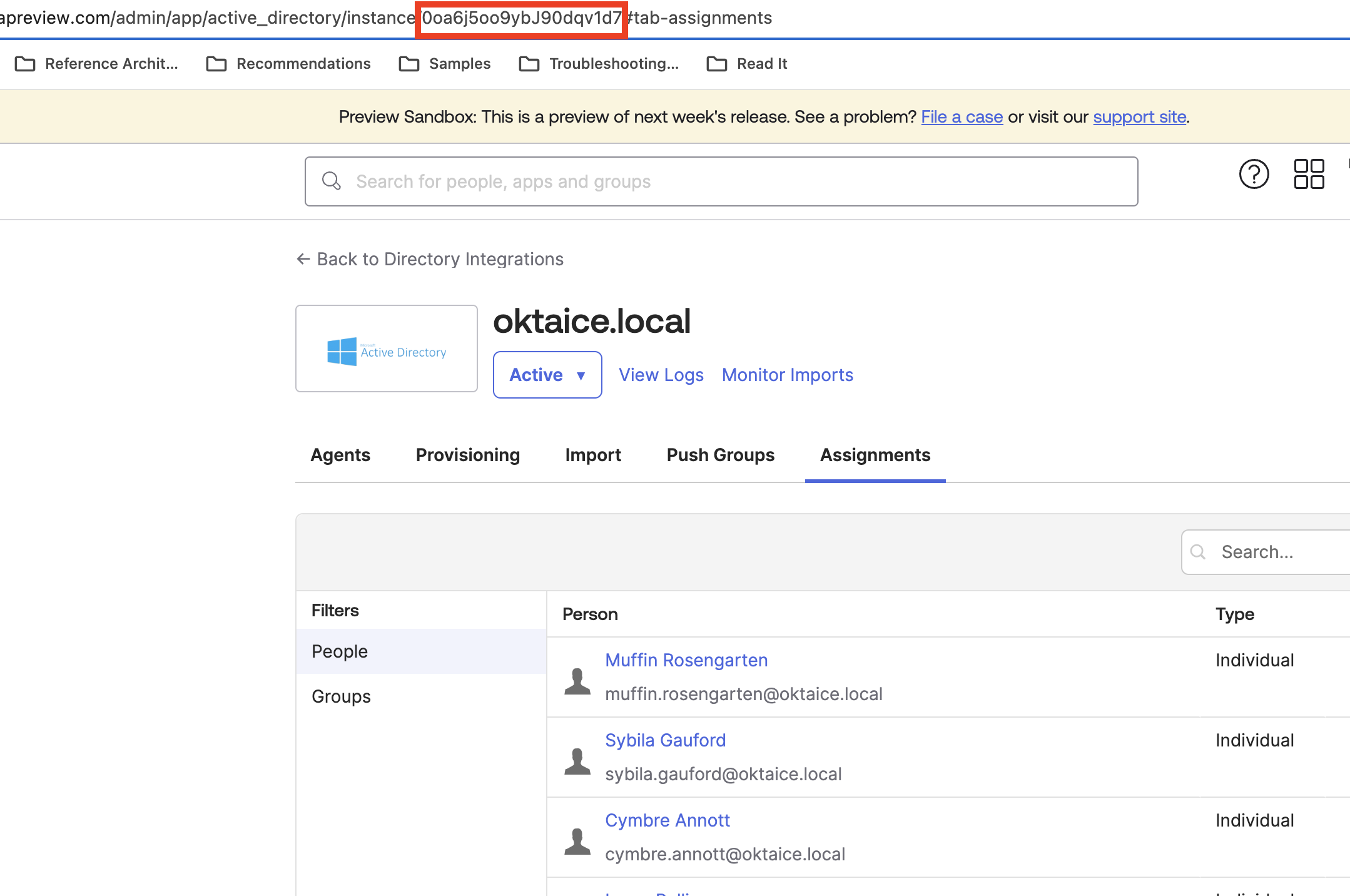 Get AD Integration ID