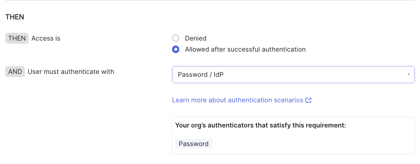 Authentication Policies
