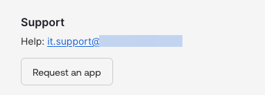 Request an Application&nbsp;button