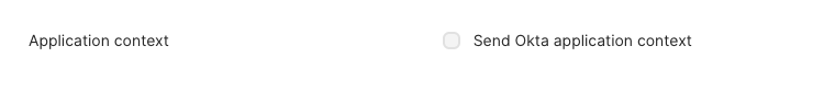 Send Okta application context