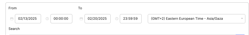 date and time filter