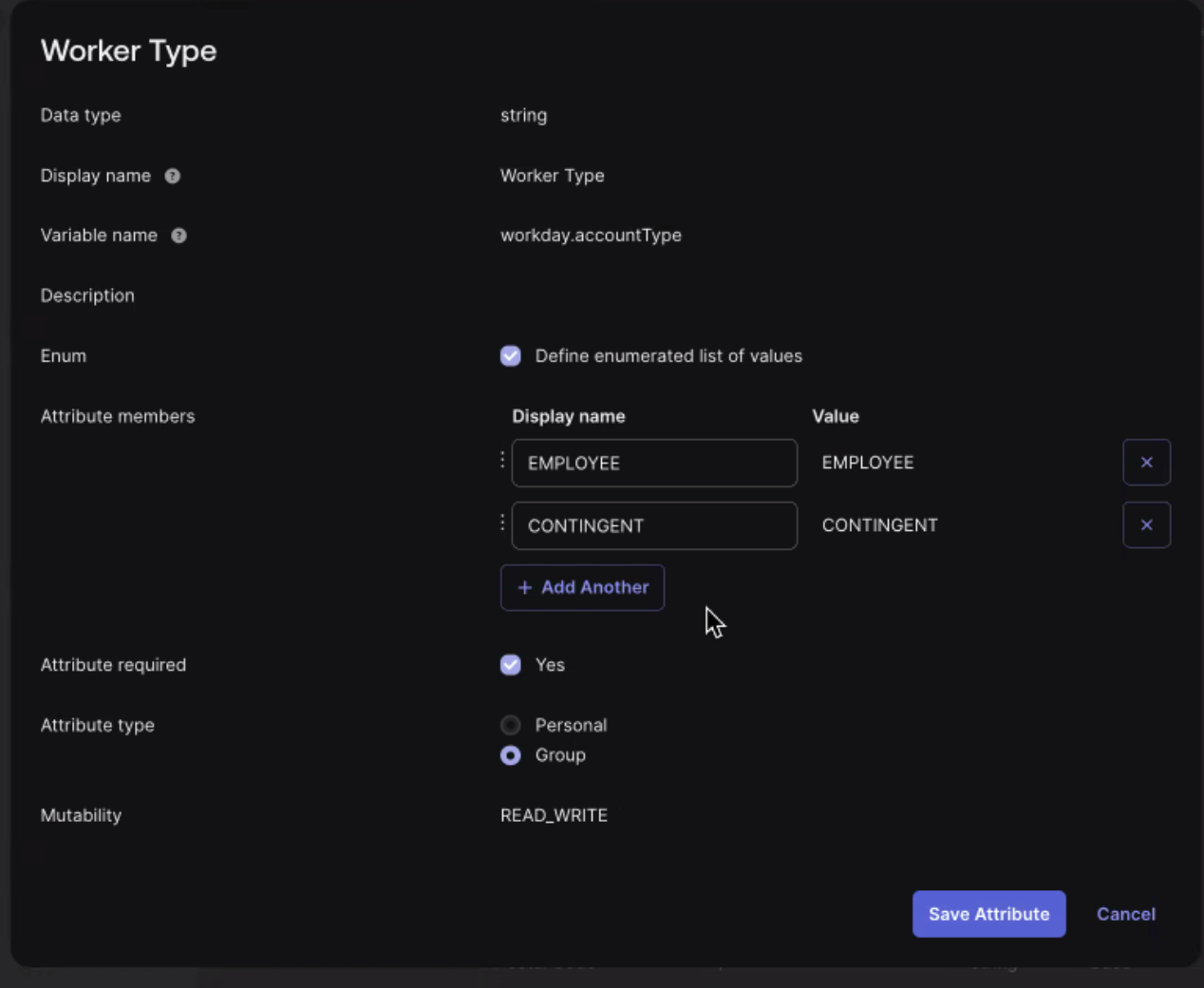 Okta Support - Workday Worker Type Attribute (accountType ...