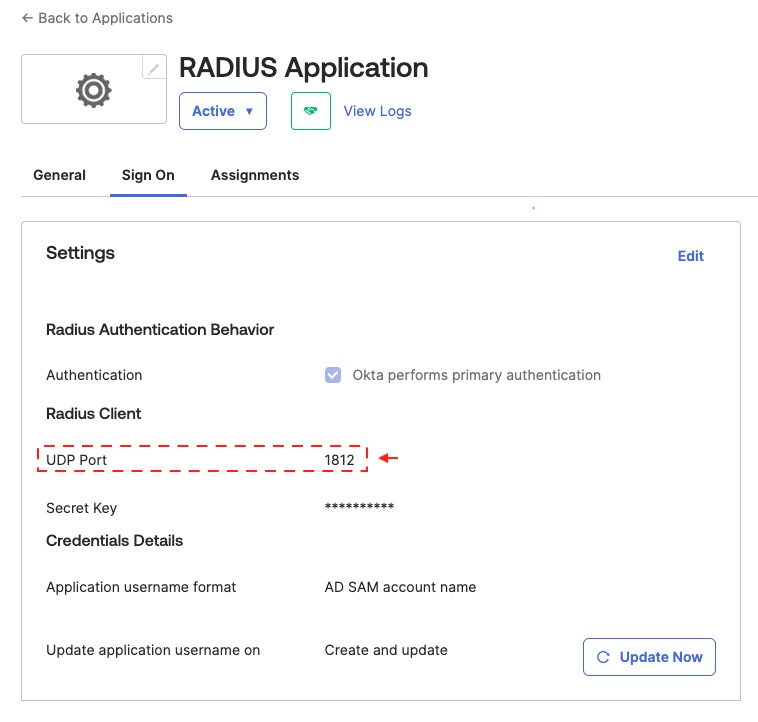 RADIUS Application