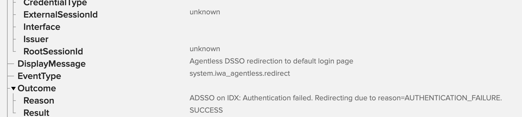 Expanded Event in System Log
