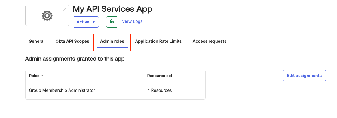 Group Assignment Limit for Standard Admin Roles in API Services Apps