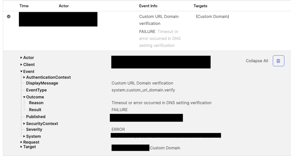 Okta System Logs Event
