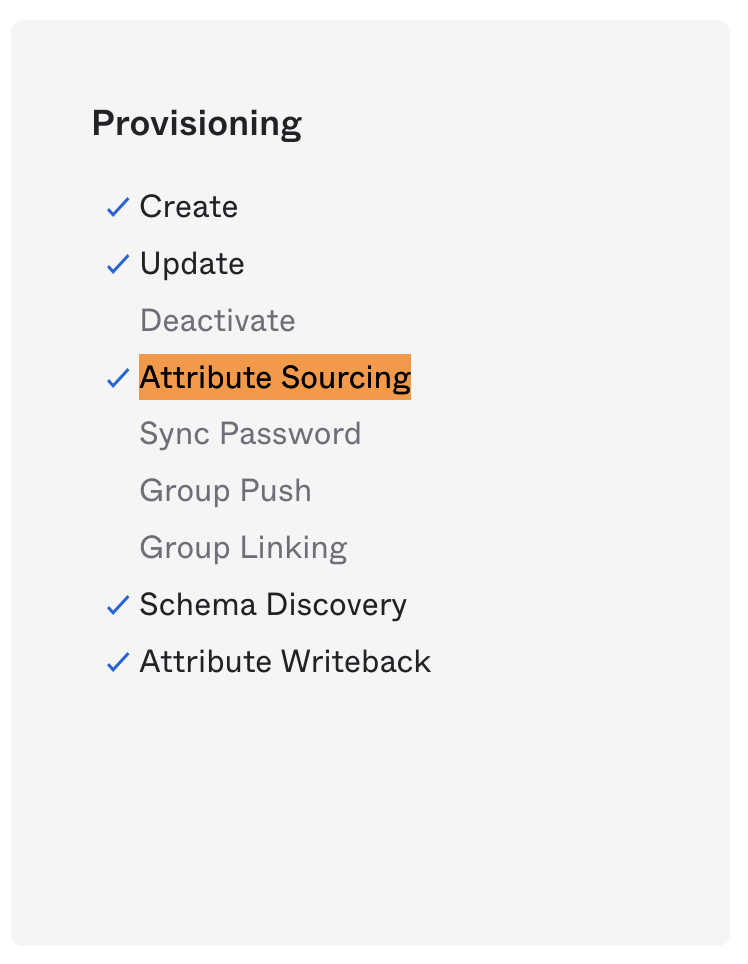 Provisioning capabilities
