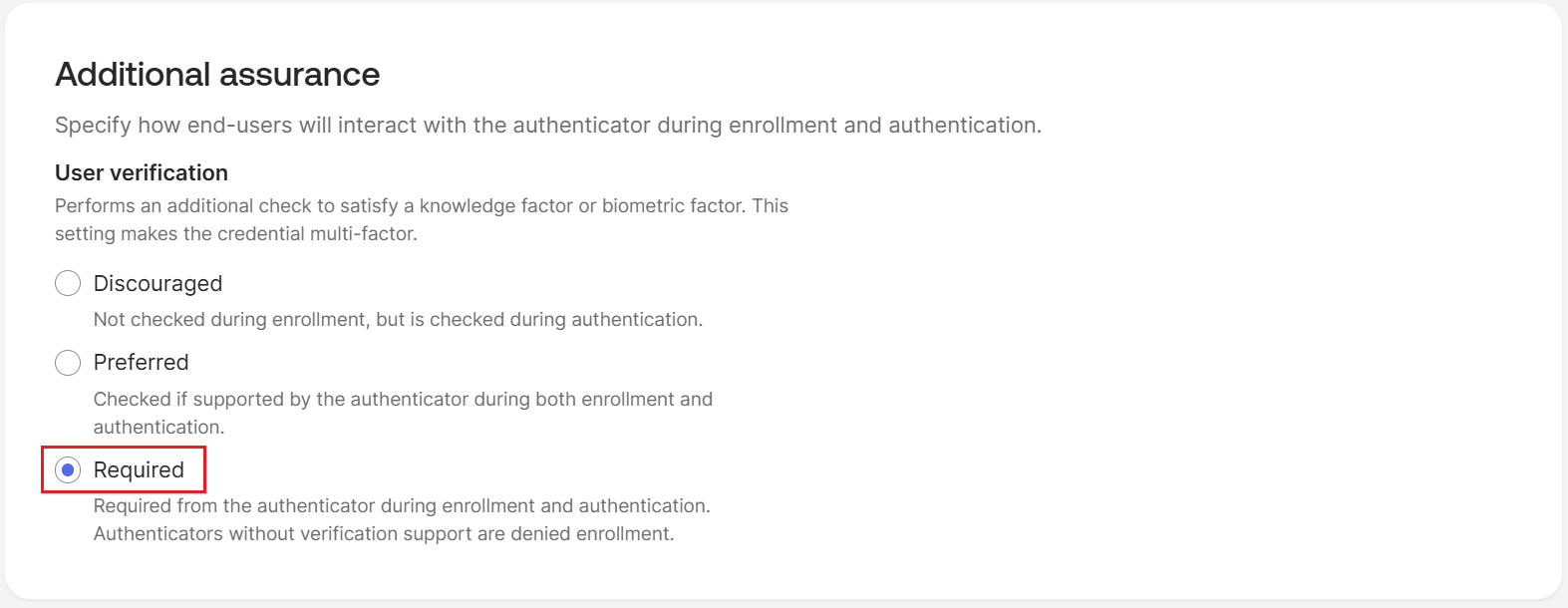 Additional Assurance