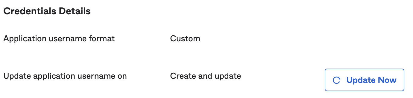 Credentials Details Update Now