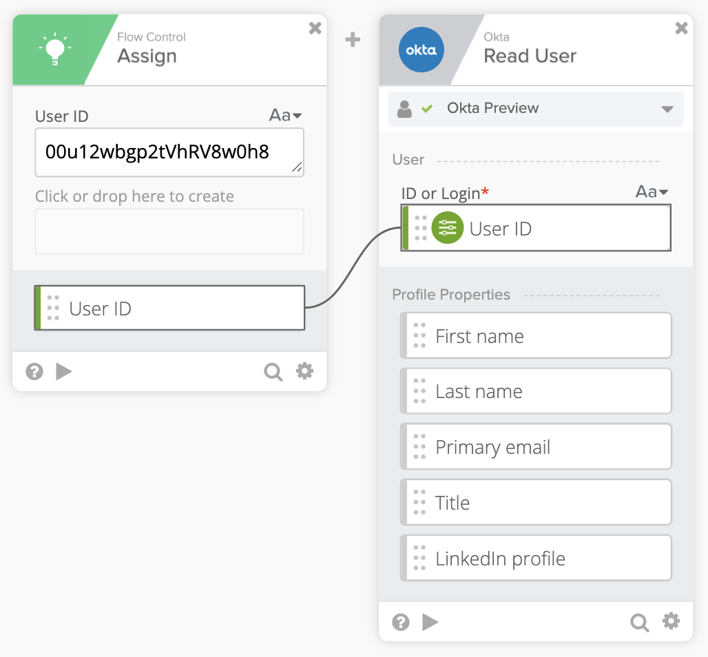 Reading user information with the Read User card
