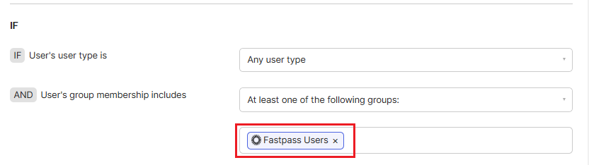 Assign a specific group