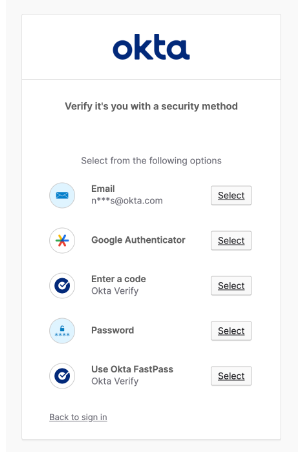 Verify it's you with a security method