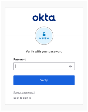 Verify with your password
