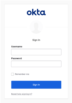 Okta sign in