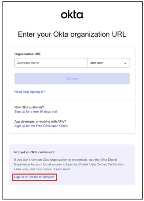 Sign in or Create an account