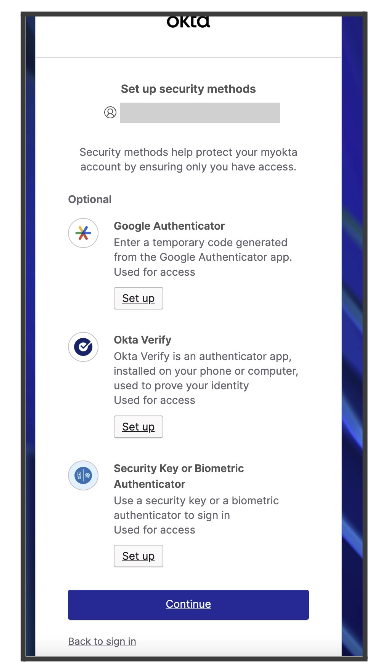 Second Factor Signup
